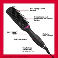 TL Brosse Chauffante et Lissante Straight and Shine™ Style Salon Grande surface réduisant les dommages à la chaleur
