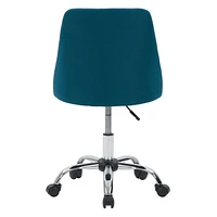 CorLiving Marlowe Upholstered Armless Task Chair, Dark Blue