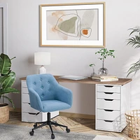 Natasha Upholstered Button Tufted Task Chair with Arms