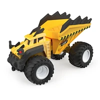 Monster Jam, Official Axel Dirt Squad Dump Truck Monster Truck with Moving Parts, 1:64 Scale Die-Cast Vehicle