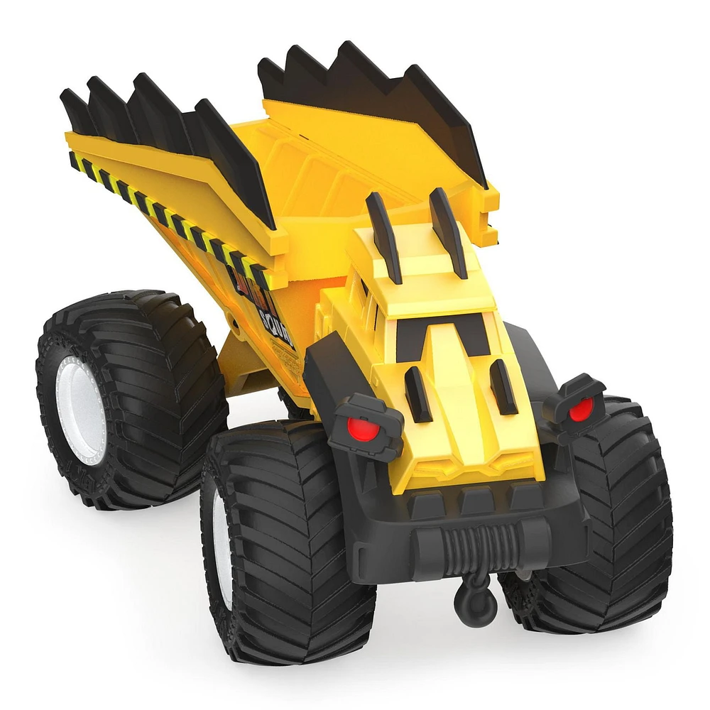 Monster Jam, Official Axel Dirt Squad Dump Truck Monster Truck with Moving Parts, 1:64 Scale Die-Cast Vehicle