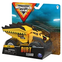 Monster Jam, Official Axel Dirt Squad Dump Truck Monster Truck with Moving Parts, 1:64 Scale Die-Cast Vehicle