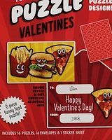 Lolli and Pip Valentine Fun Food Exchange Cards with Mini Puzzle, 16 count