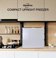 Koolatron 1.2 Cu Ft Upright Cube Freezer, 34L, Adjustable Thermostat for Efficient Freezing in Small Spaces