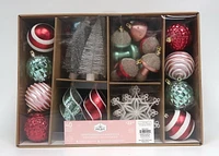 40 COUNTS SHATTERPROOF ORNAMENT SET