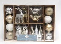 40 PIECES SHATTERPROOF ORNAMENT SET, 40 PIECES ORNAMENT SET