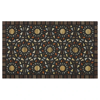 Mainstays Mosaic Grain Polyester Doormat, 18" x 30", Doormat, 18" x 30"