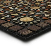 Mainstays Mosaic Grain Polyester Doormat, 18" x 30", Doormat, 18" x 30"