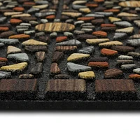 Mainstays Mosaic Grain Polyester Doormat, 18" x 30", Doormat, 18" x 30"