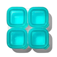 OXO Tot - 4oz Plastic Baby Blocks - Freezer Storage Containers - Teal - 61130000