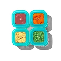 OXO Tot - 4oz Plastic Baby Blocks - Freezer Storage Containers - Teal - 61130000