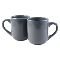 Mainstays Glazed Grey Stoneware 12 - Ounces Mug, Color glaze with stoneware