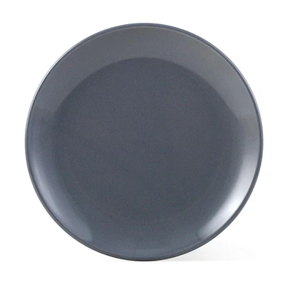 Mainstays Glazed Grey Round Stoneware Dinner Plate, 10.3”, Color glaze with stoneware