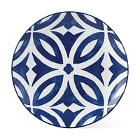 Mainstays Glazed Blue Pattern Round Stoneware Salad Plate, 7.5”, 7.5 inch