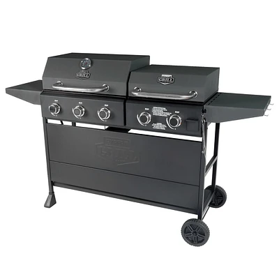 EXPERT GRILL 5-Burner Gas / Griddle Combo Grill, Black, GGC2552WA-C