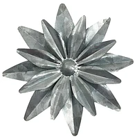 HAMPTON ART GALVANIZED LAYERED POINTED FLOWER 4"