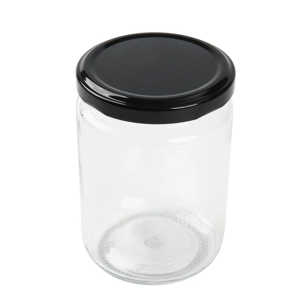 Mainstays 12oz Glass Jam Jar with Tin Lid, Mainstays convenient 12oz glass jam jar.