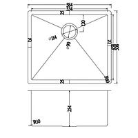 American Imaginations 23-in. W Undermount Brushed Nickel Kitchen Sink Set For Deck Mount Drilling - Strainer Included AI-29400