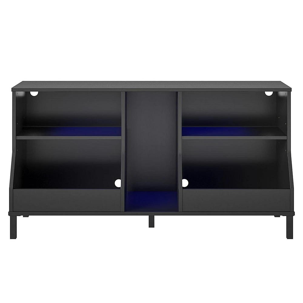 Ntense Falcon Youth Gaming TV Stand w/ ARGB LED Lights, White