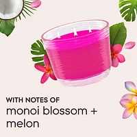 Glade® Chandelle parfumée, Fleurs tropicales exotiques Chandelle à trois mèches