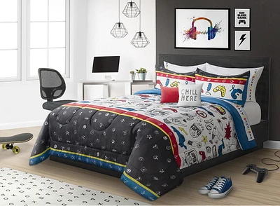 Safdie & Co. Microfiber Comforter Set 3PC - Arcade Double Queen