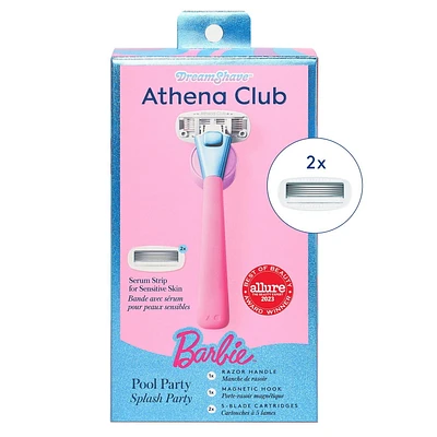 Athena Club 5-Blade Razor Kit, Pool Party, Razor + 2 Blade Refills + Hook