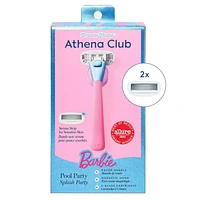 Athena Club 5-Blade Razor Kit, Pool Party, Razor + 2 Blade Refills + Hook