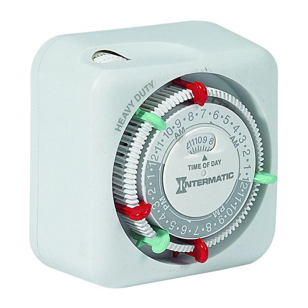 Intermatic Heavy-Duty 24-Hour Indoor Mechanical Plug-In Timer