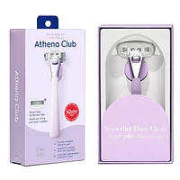 Athena Club 5-Blade Razor Kit, Lilac, Razor + 2 Blade Refills + Hook