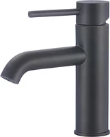 American Imaginations AI-29490 1 Hole CUPC Approved Lead Free Brass Faucet Set In Black Color - Drain Incl.