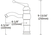 American Imaginations AI-29473 1 Hole CUPC Approved Lead Free Brass Faucet Set In Brushed Nickel Color - Overflow Drain Incl.