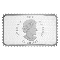 Pure Silver Coloured Coin - Canada’s Historical Stamps: Coat of Arms and Flags Special Delivery