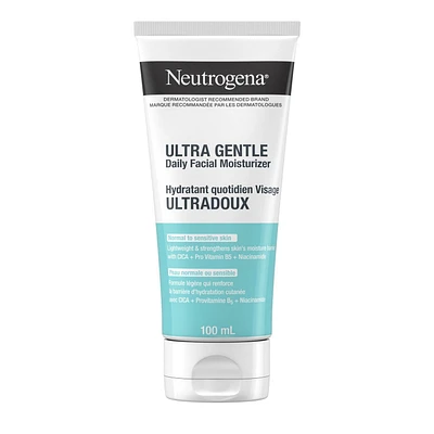 Neutrogena Fragrance Free Daily Facial Moisturizer, Face & Neck Moisturizer for Sensitive Skin with Vitamin B3, Pro-Vitamin B5 & Vitamin E Supports Skin's Dynamic Barrier, 100 mL