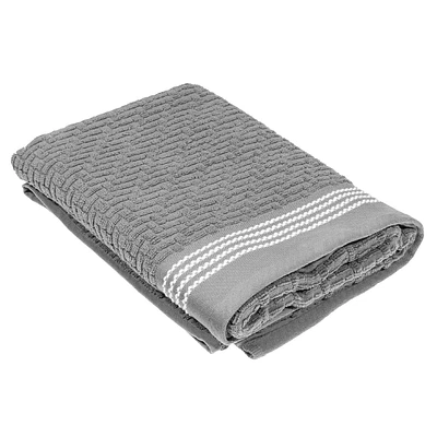 Luxe Point Serviette De Bain (27 X 50) (Gris Clair) - Set of 2