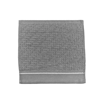 Luxury Stitch Wash Cloth (12 X 12) (Cool Gray) - Set of 6