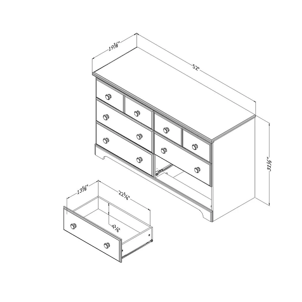 South Shore Summer Breeze 6 Drawer Dresser