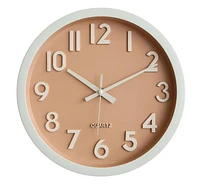 PINK DIAL PLASTIC WALL CLOCK 10"