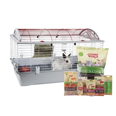 Living World Deluxe Rabbit Starter Kit - Large - 96 cm L X 57 cm W X 56 cm H (37.8in X 22.4in X 22in)