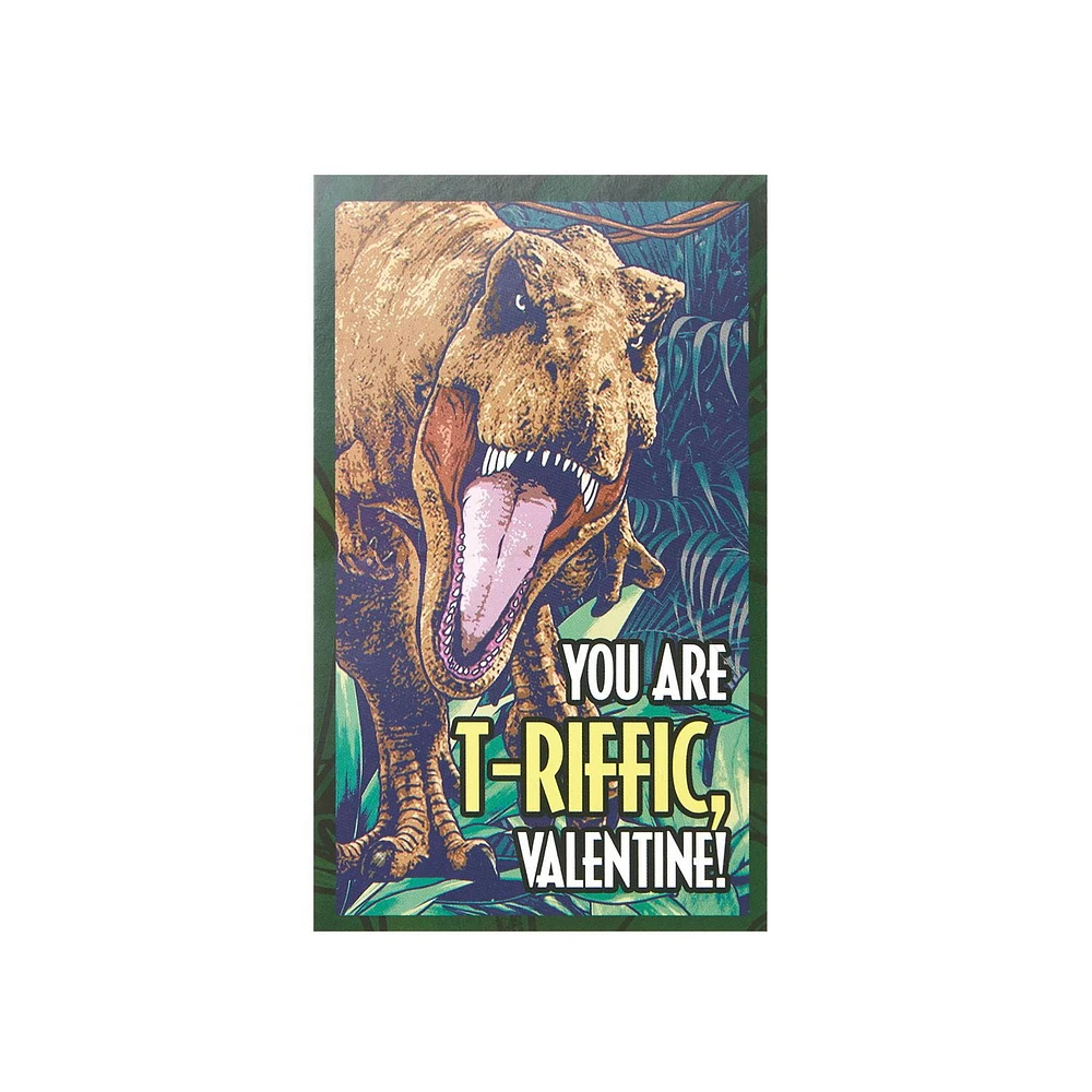 Jurassic World Valentine's Day Cards, 32 count, Classroom Exchange Cards