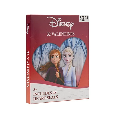 Frozen 2 Valentine Cards, 32 Count, Classroom Exchange Cards