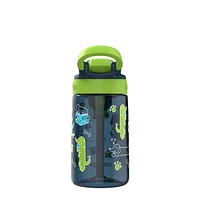 Contigo Kids Aubrey Water Bottle with Autospout Lid, Blueberry Cool Lime with Dogs, BPA-Free, 14 oz (414 mL)