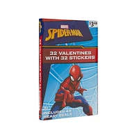 Spiderman Valentine's Day Cards, 32 Count, Classroom Exchange Cards With Stickers