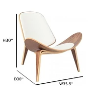 Sharoon Lounge Chair- Modern Luxurious Lounge Wooden leg , Leather seat Lounge Chair.