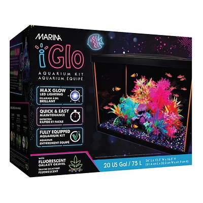 Aquarium équipé Marina iGlo, 20 Gal