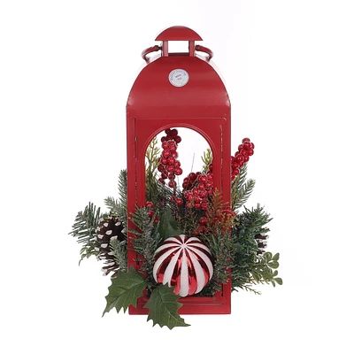 Christmas 15in Metal Lantern Decor