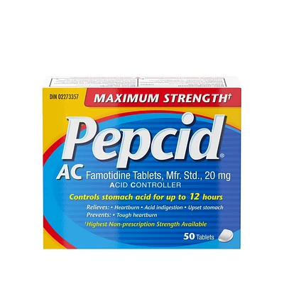PEPCID AC® Concentration maximale, 50 comprimés 50 unités