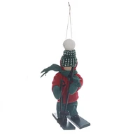 HOLIDAY TIME SET OF 3 SKIING BOY ORNAMENT