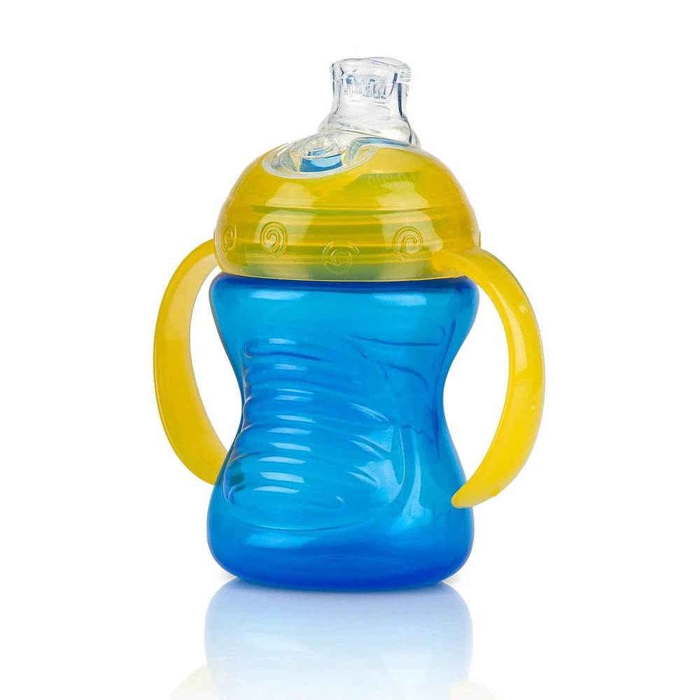 Nûby™ No-Spill™ Two-Handle Easy Grip Base™ Toddler Plastic Grip N' Sip™ Cup with Soft Flex™ Spout, Pack of 1; 8 oz/240 mL