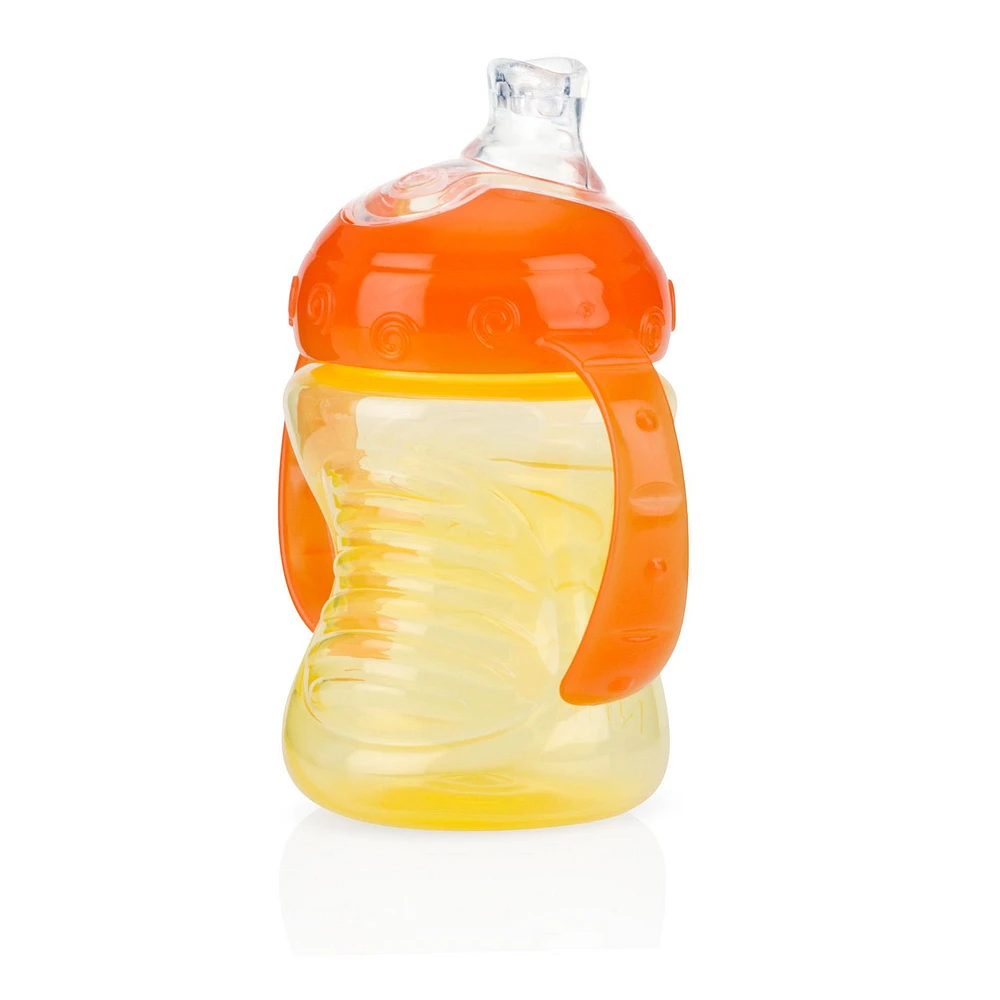 Nûby™ No-Spill™ Two-Handle Easy Grip Base™ Toddler Plastic Grip N' Sip™ Cup with Soft Flex™ Spout, Pack of 1; 8 oz/240 mL