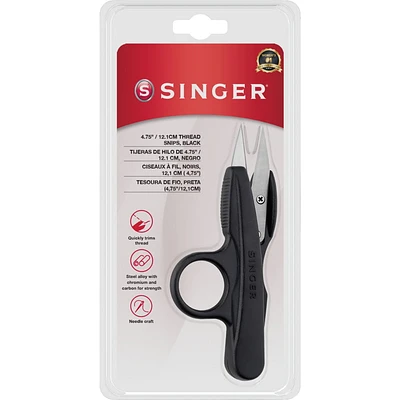 SINGER 4.75" / 12.1cm Thread Snip, Black, Snip away unwanted fabric threads